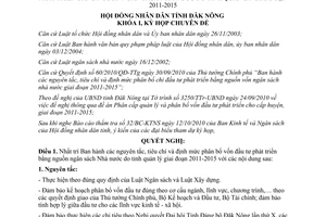 Nghị quyết 20/2010/NQ-HĐND nguyên tắc tiêu chí định mức phân bổ vốn đầu tư