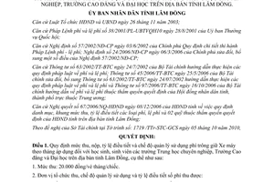 Quyết định 36/2010/QĐ-UBND mức thu nộp tỷ lệ điều tiết phí trông giữ xe máy Lâm Đồng