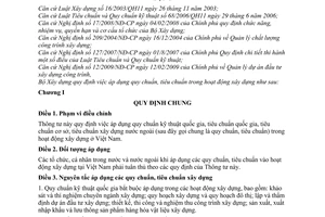 Thông tư 18/2010/TT-BXD  áp dụng quy chuẩn, tiêu chuẩn trong hoạt động xây dựng