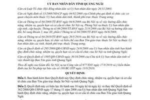 Quyết định 25/2010/QĐ-UBND chức năng nhiệm vụ quyền hạn Ban Tôn giáo Quảng Ngãi