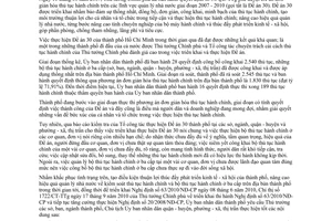 Chỉ thị 22/2010/CT-UBND tăng cường các biện pháp quản lý, kiểm soát thủ tục hành