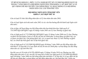 Nghị quyết 166/2010/NQ-HĐND bổ sung nghị quyết 133/2009/NQ-HĐND Phú Yên