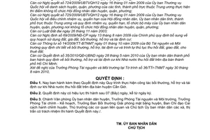 Quyết định 13/2010/QĐ-UBND Quy trình thực hiện công tác bồi thường, hỗ trợ