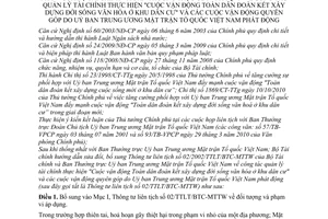 Thông tư 160/2010/TT-BTC sửa đổi Thông tư liên tịch 02/2002/TTLT-BTC-MTTW