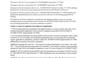 Circular No. 162/2010/TT-BTC amending and supplementing the Circular No. 95/2008