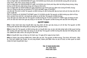 Quyết định 63/2010/QĐ-UBND đơn giá xây dựng cơ sở dữ liệu Tài nguyên Môi trường