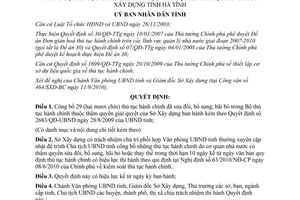 Quyết định 3054/QĐ-UBND năm 2010 công bố thủ tục hành chính sửa đổi thuộc thẩm q