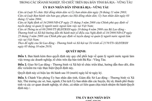 Quyết định 49/2010/QĐ-UBND  Quy chế phối hợp quản lý người nước ngoài