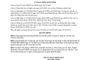 Quyết định 32/2010/QĐ-UBND quản lý công tác văn thư lưu trữ Vĩnh Phúc
