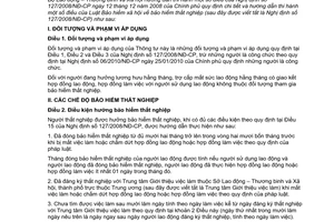Thông tư 32/2010/TT-BLĐTBXH hướng dẫn Nghị định 127/2008/ND-CP