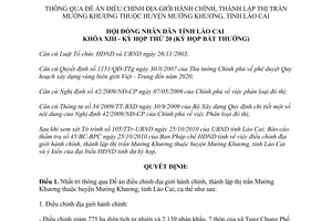 Nghị quyết 09/2010/NQ-HĐND điều chỉnh địa giới hành chính thành lập thị trấn Lào Cai