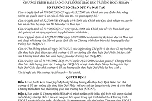 Quyết định 4828/QĐ-BGDĐT sổ tay hướng dẫn thực hiện quỹ giáo dục quỹ Phúc lợi học sinh 2010