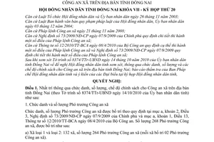 Nghị quyết 183/2010/NQ-HĐNĐ thông qua chức danh, số lượng, chế độ chính sách