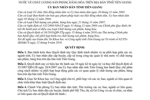 Quyết định 19/2010/QĐ-UBND trách nhiệm sự phối hợp giữa sở ngành tỉnh