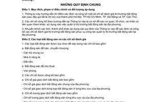 Thông tư 20/2010/TT-BXD hướng dẫn thí điểm xây dựng công bố chỉ số đánh giá