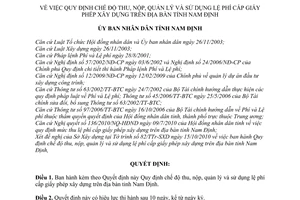 Quyết định 24/2010/QĐ-UBND chế độ thu nộp quản lý sử dụng