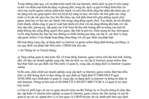 Chỉ thị 22/2010/CT-UBND quản lý hoạt động sử dụng dịch vụ Internet trò chơi trực tuyến Hà Tĩnh