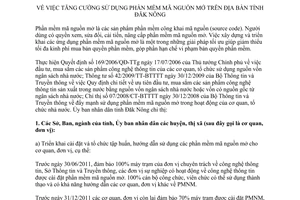 Chỉ thị 22/2010/CT-UBND tăng cường sử dụng phần mềm mã nguồn mở Đắk Nông