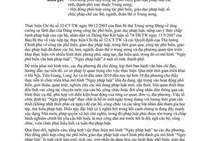 Công văn 3535/HĐPH thực hiện “Ngày pháp luật” do Hội đồng phối hợp công tác phổ