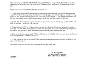 Công văn 3451/LĐTBXH-VP tăng cường công tác phòng cháy chữa cháy