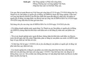 Công văn 10099/BCT-KV3 đăng ký nhãn mác hàng hóa nguồn gốc động vật xuất khẩu