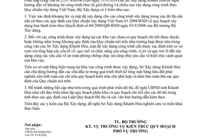 Công văn 98/BXD-KTQH hướng dẫn áp dụng quy định khoảng lùi công trình