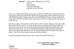 Công văn 7393/VPCP-KTTH thực hiện chính sách bảo hiểm xã hội bảo hiểm y tế