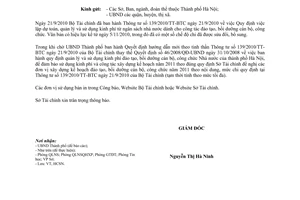 Công văn 5023/STC-HCSN hướng dẫn lập dự toán, quản lý và sử dụng kinh phí