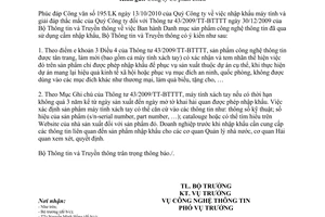 Công văn 3545/BTTTT-CNTT nhập khẩu máy tính