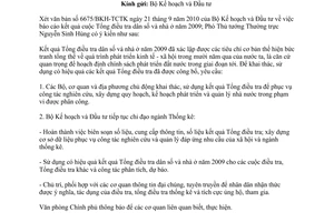 Công văn 7574/VPCP-KTTH báo cáo kết quả cuộc Tổng điều tra dân số nhà ở