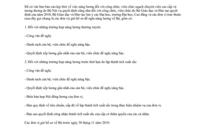 Công văn 7028/BGDĐT-TCCB nâng lương công viên chức ngạch cao cấp