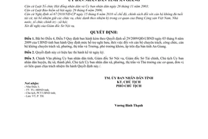 Quyết định 2064/QĐ-UBND bãi bỏ Điều 4, 5 Quyết định 29/2009/QĐ-UBND