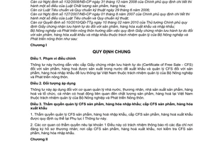 Thông tư 63/2010/TT-BNNPTNT hướng dẫn Giấy chứng nhận lưu hành tự do