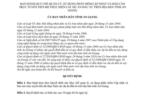 Quyết định 51/2010/QĐ-UBND Quy chế quản lý, sử dụng phần mềm Cập nhật