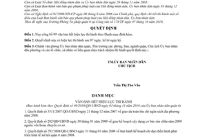 Quyết định 09/2010/QĐ-UBND công bố văn bản hết hiệu lực thi hành