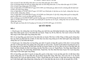 Quyết định 37/2010/QĐ-UBND chuyển giao thẩm quyền chứng thực hợp đồng