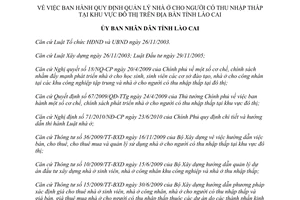 Quyết định 39/2010/QĐ-UBND quản lý nhà ở người thu nhập thấp khu vực đô thị Lào Cai