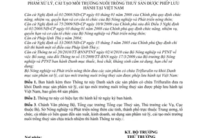 Thông tư 64/2010/TT-BNNPTNT các sản phẩm có chứa trifluralin ra khỏi danh mục