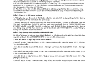 Thông tư 174/2010/TT-BTC sửa đổi chế độ kế toán Quỹ dịch vụ viễn thông công ích