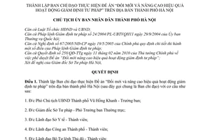 Quyết định 5489/QĐ-UBND thành lập Ban chỉ đạo thực hiện Đề án Đổi mới nâng cao