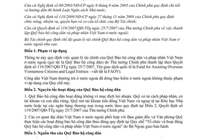 Thông tư 177/2010/TT-BTC  chế độ quản lý tài chính quỹ bảo hộ công dân