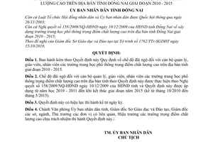 Quyết định 66/2010/QĐ-UBND chế độ đãi ngộ cán bộ quản lý