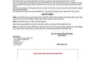 Quyết định 1240/QĐ-UBND sửa đổi, thay thế, bãi bỏ, công bố thủ tục hành chính