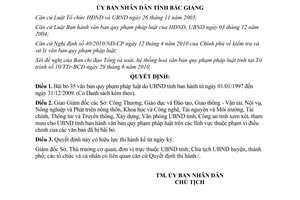 Quyết định 180/QĐ-UBND năm 2010 bãi bỏ văn bản pháp luật Bắc Giang