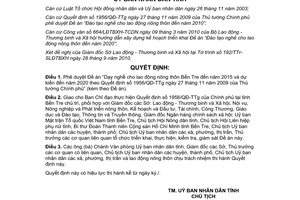 Quyết định 2413/QĐ-UBND năm 2010 Dạy nghề lao động nông thôn Bến Tre