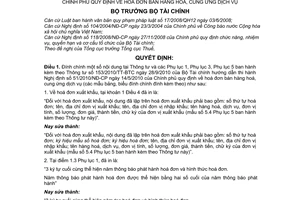 Quyết định 2905/QĐ-BTC đính chính Thông tư 153/2010/TT-BTC