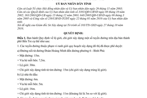 Quyết định 2403/QĐ-UBND  lộ, chỉ giới xây dựng