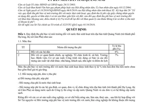 Quyết định 3313/2010/QĐ-UBND  thu phí bảo vệ môi trường nước thải