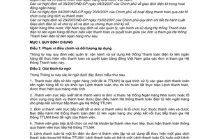 Thông tư 23/2010/TT-NHNN quản lý vận hành sử dụng hệ thống thanh toán điện tử