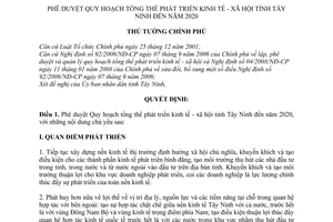 Quyết định 2044/QĐ-TTg  phê duyệt Quy hoạch tổng thể phát triển kinh tế